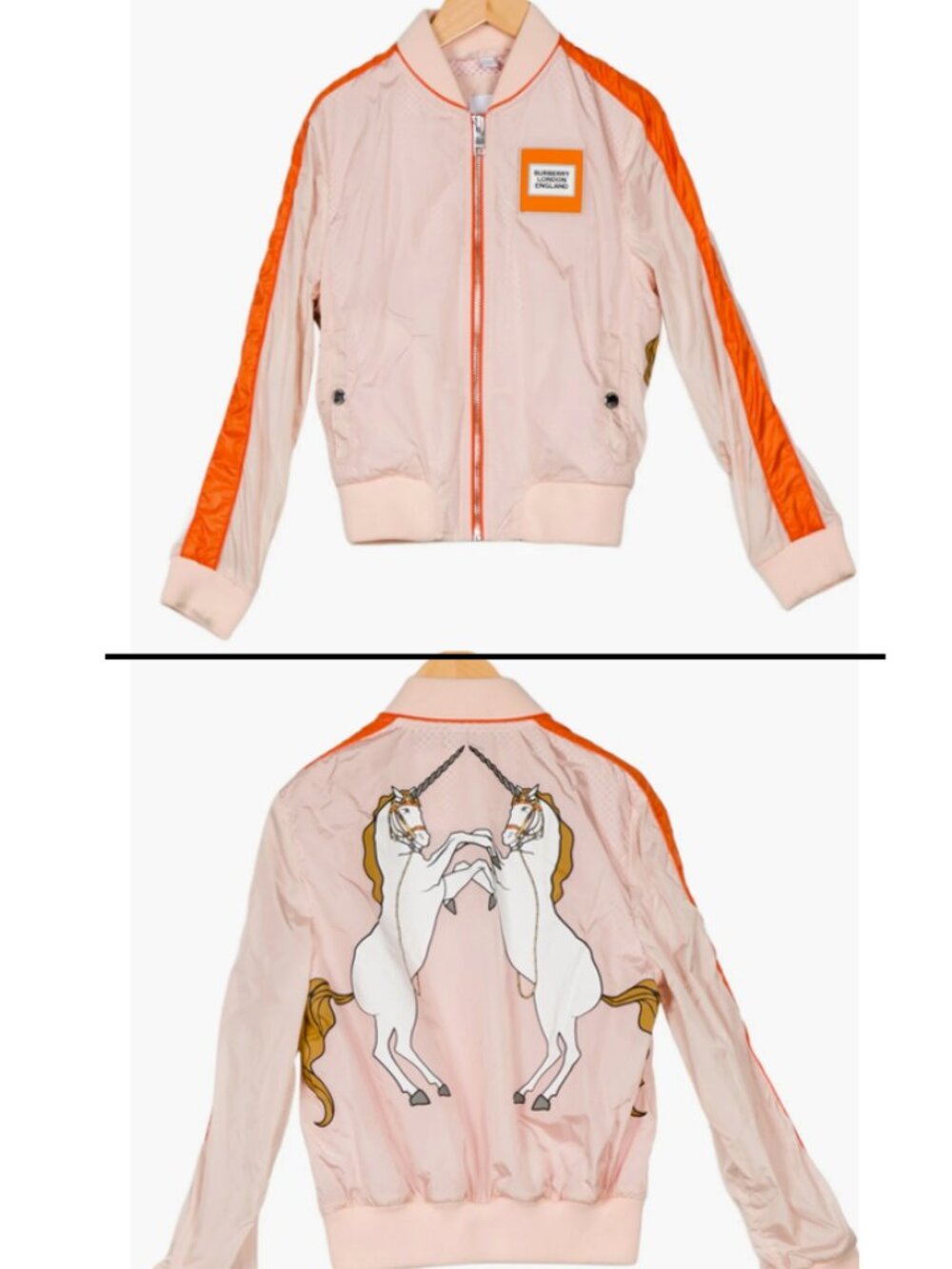 Burberry Girl's Unicorn Windbreaker Sz: 10